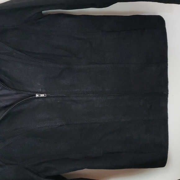 Wilson genuine Leather jacket, full zip, pockets, black, women's size medium - Picture 3 of 10